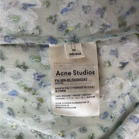 Acne Studios Blurred Crowd-Print Button Down Shirt - Picture 7 of 8